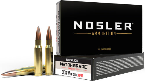 CUSTOM COMP HPBT 20RD 10BX/CS<NOSLER MATCH 308 WIN 155GR