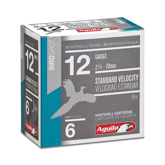 Aguila Ammunition 12ga Birdshot 2.75 inch Shotgun Shells - #6 Shot | 1-1/8oz | 1200 fps | 25rd Box