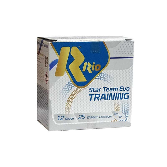 Rio Star Team Training 12ga Target Load 2.75 inch Shotgun Shells - #7.5 | 1 oz. | 1200 fps | 25rd Box