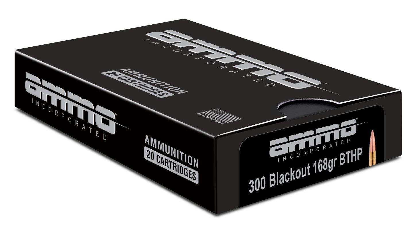 Ammo Inc Signature Match .300 Blackout Rifle Ammo - 168 Grain | BTHP | 200rd Case