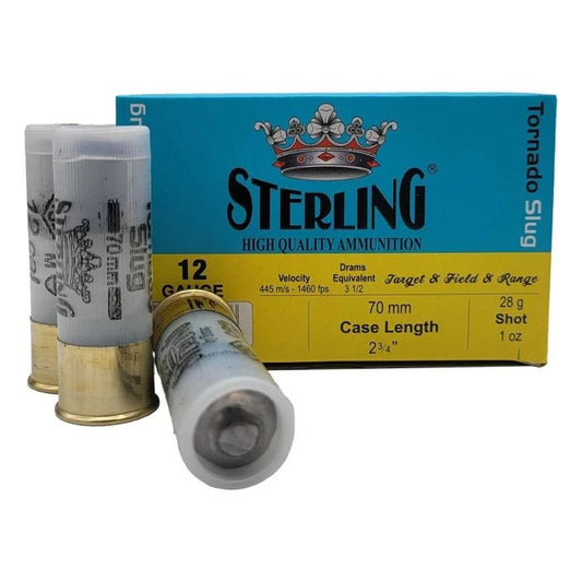 Sterling 12 Gauge Shotgun Ammo - Tornado Slug | 1,470 fps | 2.75 inch | 200rd Case