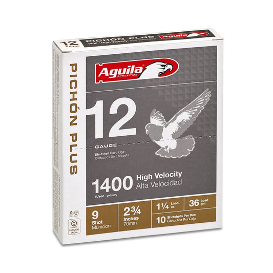 Aguila Ammunition PICHÓN PLUS 12ga Birdshot 2.75 inch Shotgun Shells - #9 Shot | 1.25oz | 1400 fps | 10rd Box