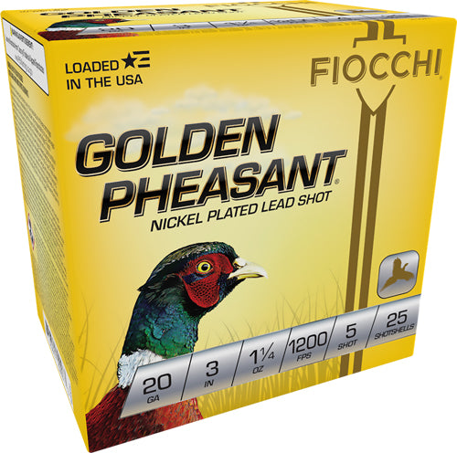 3" 1-1/4OZ #5 25RD 10BX/CSFIOCCHI GOLDEN PHEASANT 20GA