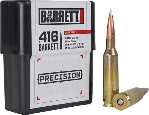 HORNADY A-TIP 10RD 8BX/CSBARRETT 416 BARRETT AMMO 500GR