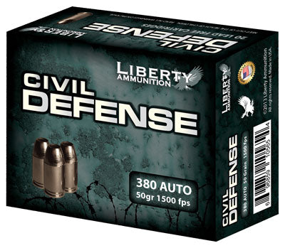 50GR COPPR HP 20RD 10BX/CSLIBERTY CIVIL DEFENSE 380 ACP