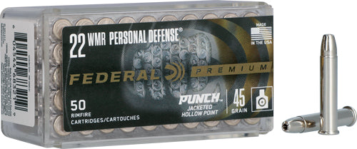 50RD 60BX/CSFEDERAL PUNCH 22WMR 45GR JHP