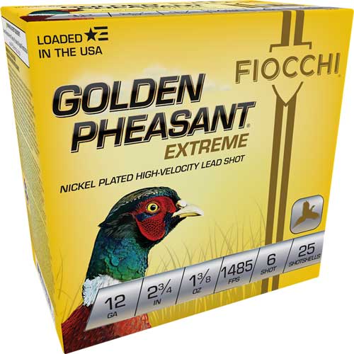 2.75" 1-3/8OZ #6 25RD 10BX/CSFIOCCHI GOLDEN PHEASANT 12GA