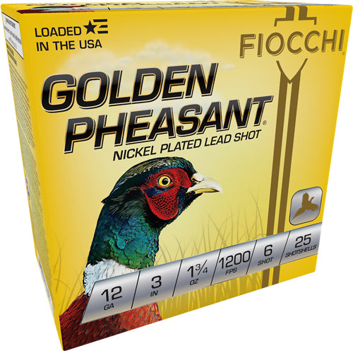 3" 1-3/4 #6 25RD 10BX/CSFIOCCHI GOLDEN PHEASANT 12GA