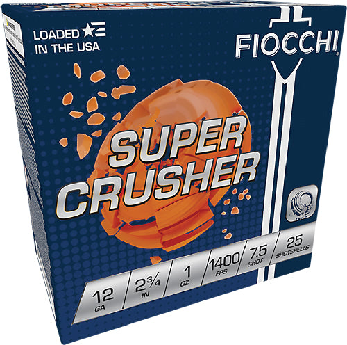 #7.5 1300FPS 250RD CASE LOTFIOCCHI CRUSHER 12GA 2.75" 1OZ