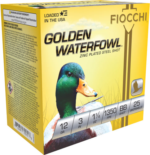 3" 1-1/4OZ #BB 25RD 10BX/CSFIOCCHI GOLDEN WATERFOWL 12GA