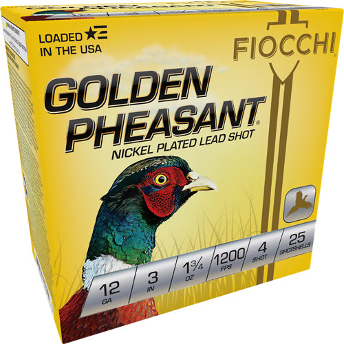 3" 1-3/4OZ #4 25RD 10BX/CSFIOCCHI GOLDEN PHEASANT 12GA