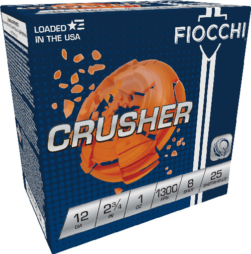 1OZ #8 1300FPS 250RD CASE LOTFIOCCHI CRUSHER 12GA 2.75"