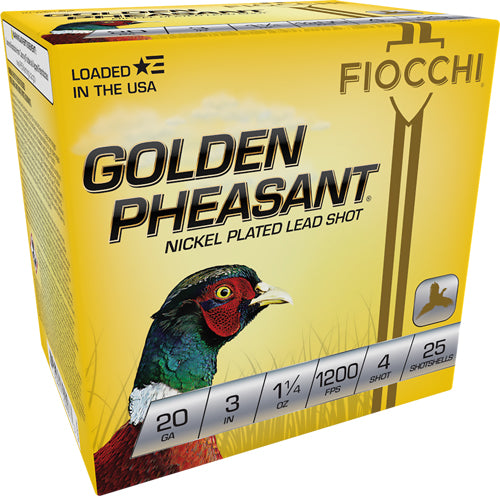 3" 1-1/4OZ #4 25RD 10BX/CSFIOCCHI GOLDEN PHEASANT 20GA