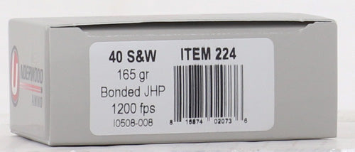 JHP 20RD 10BX/CSUNDERWOOD 40 SW 165GR BONDED