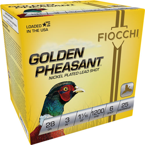 3" 1-1/16OZ #6 25RD 10BX/CSFIOCCHI GOLDEN PHEASANT 28GA