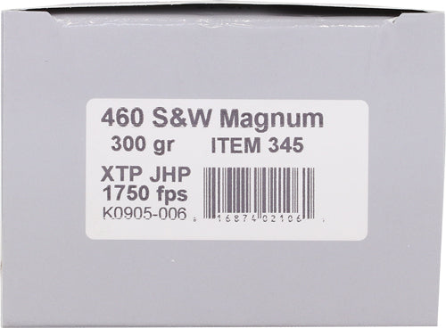 XTP JHP 20BX/10CSUNDERWOOD 460 SW MAG 300GR