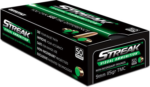 GREEN STREAK 50RD 20BX/CSAMMO INC 9MM LUGER 115GR TMC