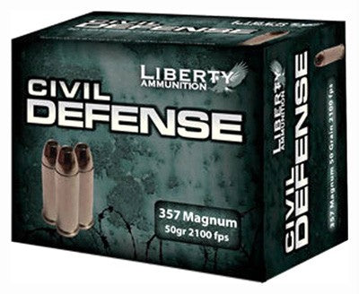 50GR HP 20RD 10BX/CSLIBERTY CIVIL DEFENSE 357 MAG