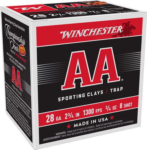 #8 1300FPS LOTWINCHESTER AA 28GA 2.75" 3/4OZ  (250 Round Case)