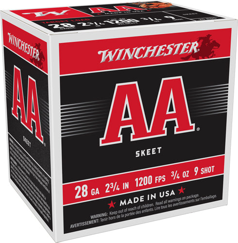 #9 1200FPS 250RD CASE LOTWINCHESTER AA 28GA 2.75" 3/4OZ