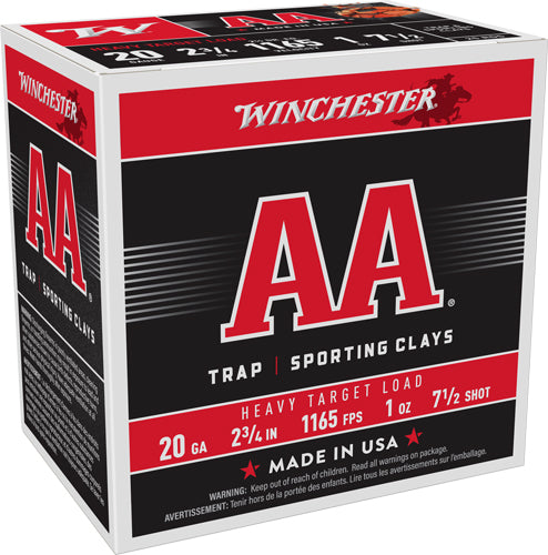 #7.5 1165FPS CASE LOTWINCHESTER AA 20GA 2.75" 1OZ  (250 Round Case)