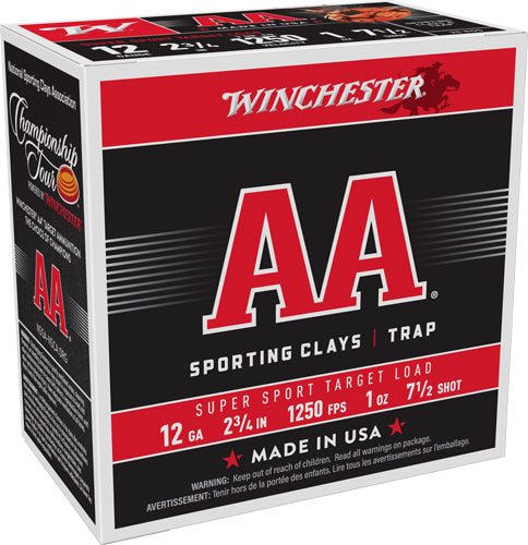 #7.5 1250FPS LOTWINCHESTER AA 12GA 2.75" 1OZ  (250 Round Case)