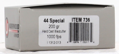 HC WADCUTTER 20RD 10BX/CSUNDERWOOD 44 SW SPECIAL 200GR