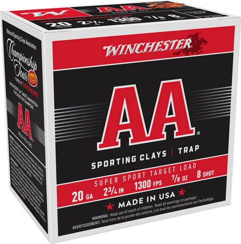 #8 1300FPS LOTWINCHESTER AA 20GA 2.75" 7/8OZ  (250 Round Case)