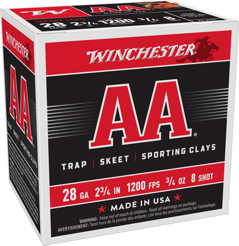 #8 1200FPS LOTWINCHESTER AA 28GA 2.75" 3/4OZ  (250 Round Case)