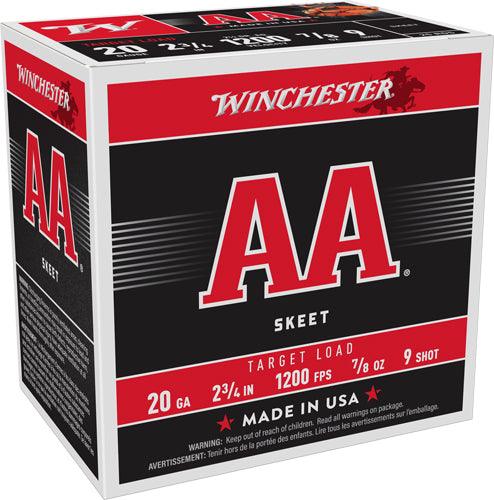 #9 1200FPS LOTWINCHESTER AA 20GA 2.75" 7/8OZ  (250 Round Case)