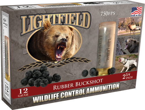 RUBBER BUCKSHOT 5RD 10BX/CSLIGHTFIELD 12GA 2.75" 21-BALL