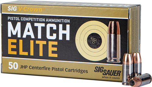 COMPETITION JHP 50RD 20BX/CSSIG 9MM LUGER 147GR ELITE