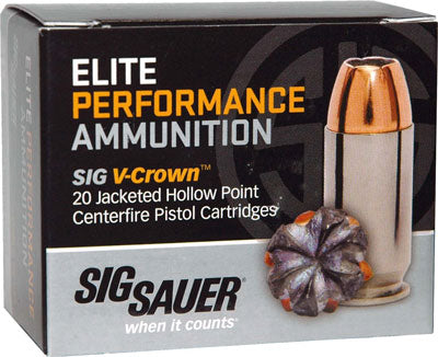 JHP 20RD 10BX/CSSIG 45 ACP 230GR ELITE V-CROWN