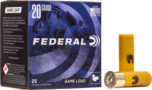 7/8OZ #6 1210FPS 250RD CASEFEDERAL GAME LOAD 20GA 2.75"