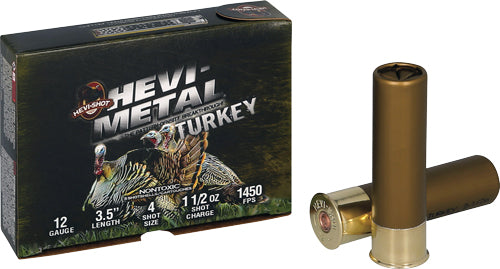 3.5" 1-1/2OZ #4 5RD 10BX/CS<HEVI-SHOT HEVI METAL 12GA