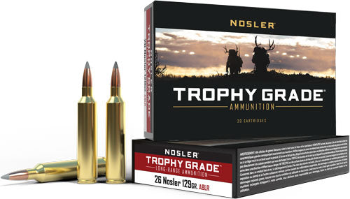 NOSLER 129GR ABLR 20RD 10BX/CSNOSLER TROPHY GRADE LR 26