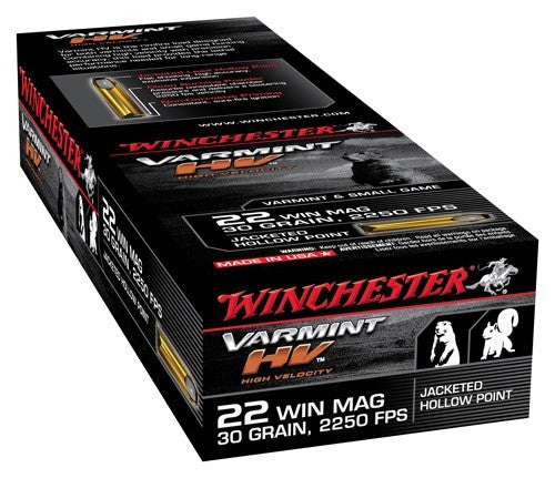 JHP 2250FPS 50RD 40BX/CSWINCHESTER SUPREME 22WMR 30GR