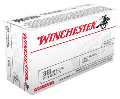 150GR LEAD-RN 50RD 10BX/CSWINCHESTER USA 38 SPECIAL