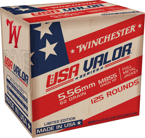 62GR GREEN TIP 125RD 10BX/CSWINCHESTER USA VALOR 5.56X45