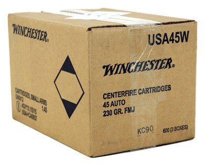 FMJ-RN 600RD CASE LOTWINCHESTER USA 45 ACP 230GR