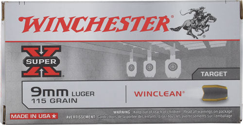 115GR JSP 50RD 10BX/CSWINCHESTER WINCLEAN 9MM LUGER