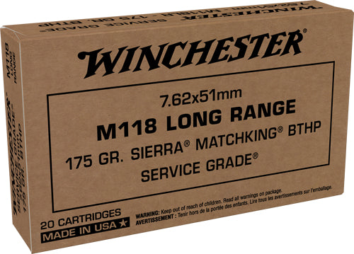 MATCHKING BTHP 20RD 25BX/CSWINCHESTER 7.62x51 175GR