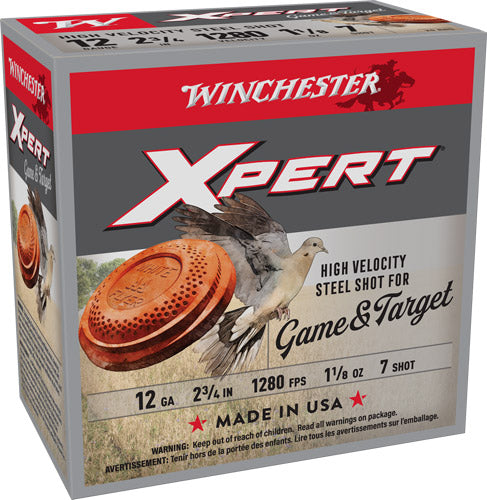 2.75" 1-1/8OZ #7 25RD 10BX/CSWINCHESTER XPERT STEEL 12GA