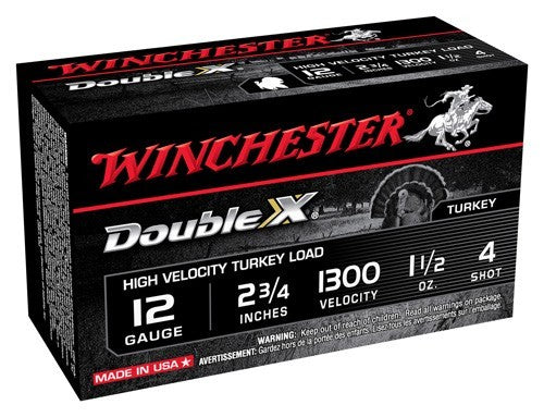 1-1/20Z #4 10RD 10BX/CSWINCHESTER DOUBLE-X 12GA 2.75"