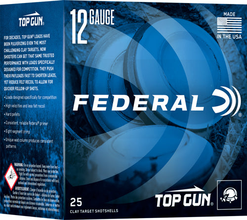 1250FPS 250RD CASE LOTFEDERAL TOP GUN 12GA 1OZ #8