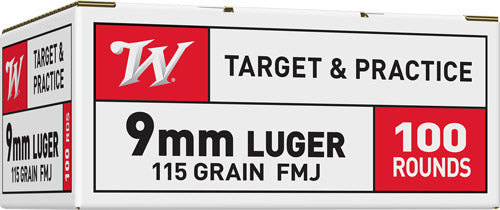 115GR FMJ 100RD 10BX/CS!WINCHESTER USA 9MM LUGER