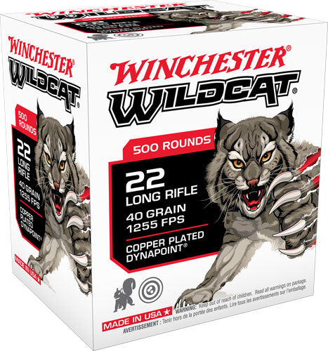 LEAD-RN 1255FPS 500RD 10BX/CSWINCHESTER WILDCAT 22LR 40GR