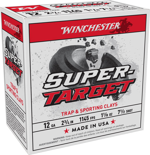 1-1/8OZ #7.5 1145FPS 250R CASEWINCHESTER TARGET 12GA 2.75"