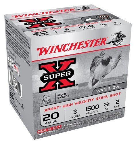 7/8OZ #2 1500FPS 25RD 10BX/CSWINCHESTER XPERT STEEL 20GA 3"