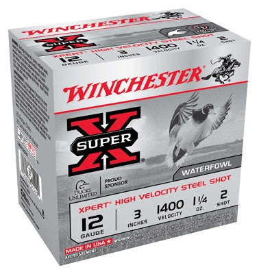 1-1/4OZ #2 1400FPS 25RD 10BX/CWINCHESTER XPERT STEEL 12GA 3"